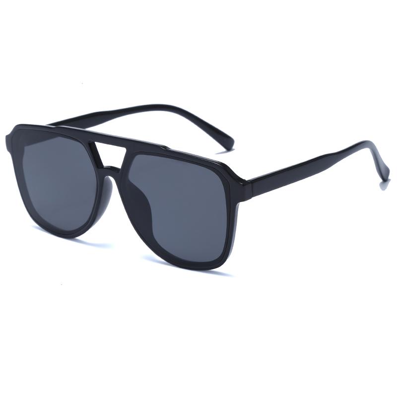 Twooo 2205 New Fashion Square Double Bridge Custom Glasses Oversized Women Sunglasses designer women sunglasses&PC