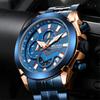 MEGIR Fashion Men Watches Business Chronograph Watch for Men Stainless Steel Quartz Wristwatch Calendar Clock Reloj Hombre 2065