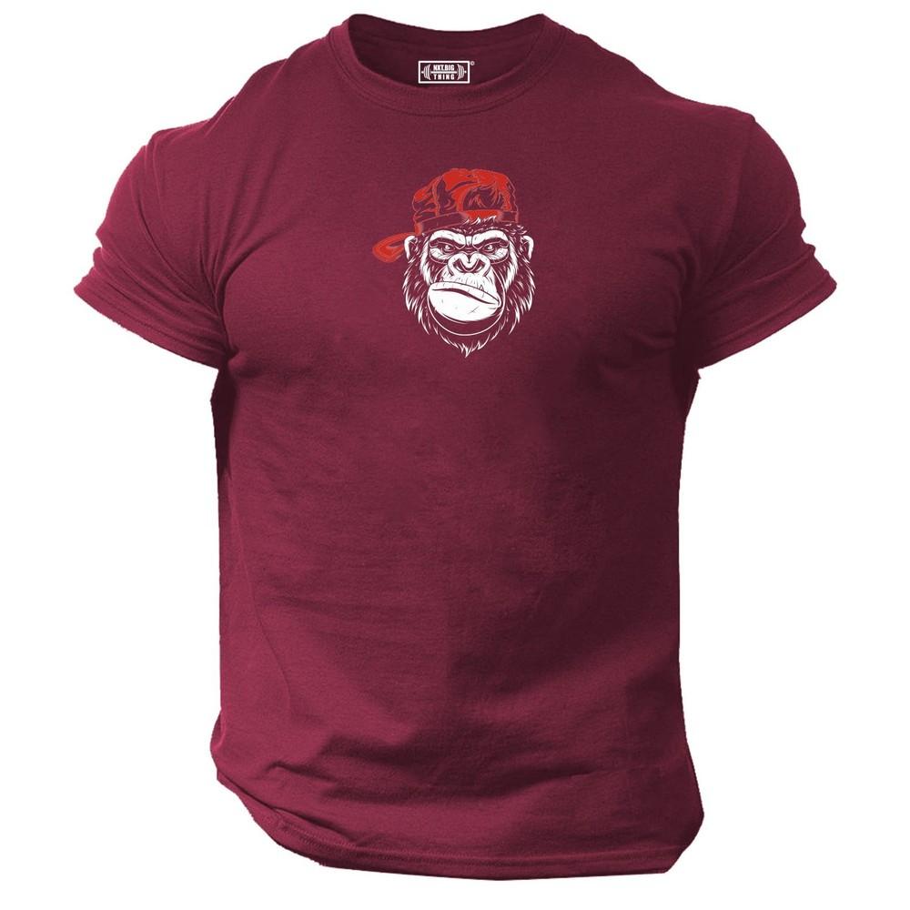 Cool Gorilla T Shirt Gym Clothing Bodybuilding Training Workout Exercise Mma Top