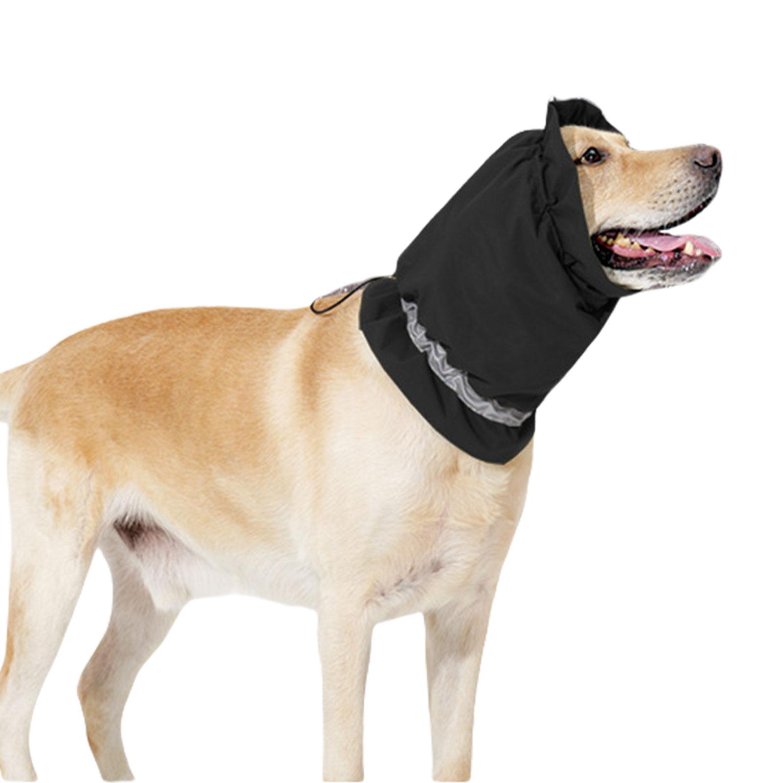 

Dog Firework Noise Protection Waterproofed Ear Wrap Reflective Dog Ear Head for Grooming Bathing L
