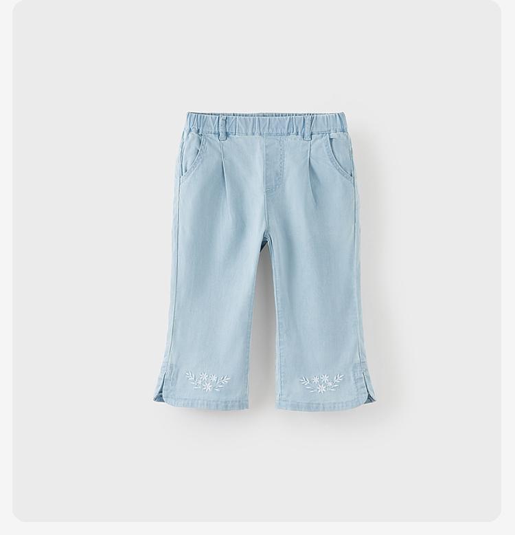 David Bella Girls' Cropped Pants Summer Clothes Children's Jeans Girls' Pants Casual Children's Clothing