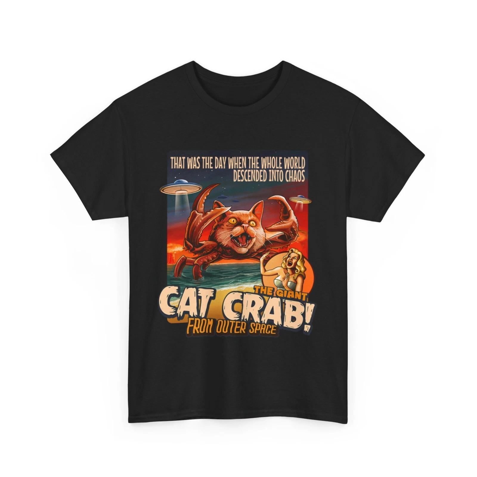 The Giant Cat Crab Shirt | Funny Black Cat Shirt Women & Men | Kraken Cat Shirt 3XL