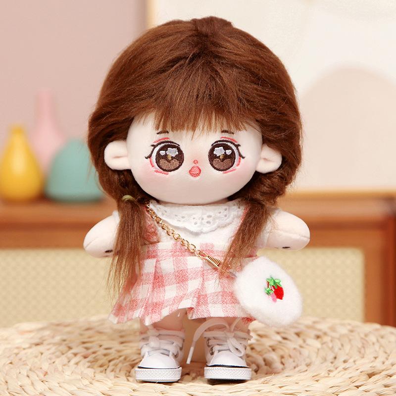 20cm Cotton Doll with Clothes Plush Doll Girl Dress Up Doll Girl Couple Celebrity Gift