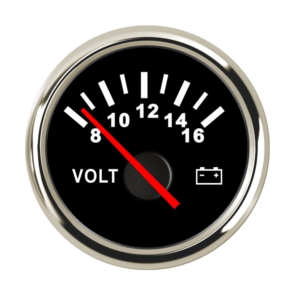New 52mm Waterproof Voltmeter Universal Volt Gauge Meter 8-16V 16-32V with Red Backlight For Boat Automobile Yacht