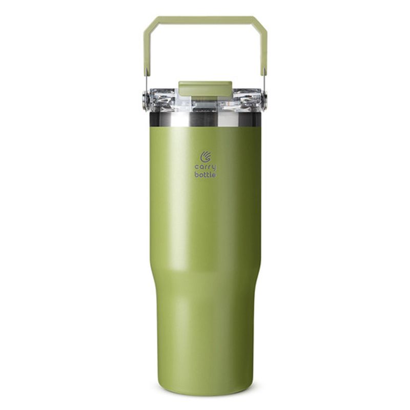 CARRY BOTTLE Dual Flow Top Handle Straw Tumbler 950ml Vacuum Stainless 2-in-1 Bottle Stainless Tumbler
