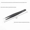 Anti-Static Stainless Steel Fine Tip Bent Tweezers for Precision in Eyelash, Eyebrow, Bird's Nest, and Hair Removal