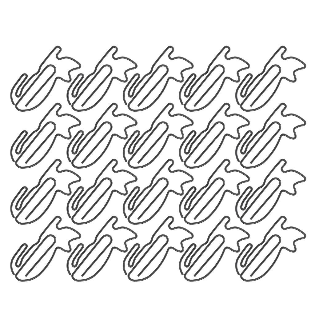 30PCS Plastic Coated Wire Paperclip Bookmark Clip File Business Card Holder Office Supplies