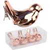 Set of 4 Plastic Birds On 6 Cm Clips