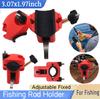 Boat Pole Mount Holder Adjustable Fixed Fishing Pole Holder Boat Fishing Tools Aluminum Alloy + ABS for Boat Pole Mount