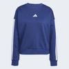 AdidaS Women S eSSential Fleece SweatShirt Navy 3 Stripe