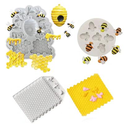Honeybee Honeycomb Butterfly Bird Fondant Silicone Sugarcraft Birthday Cake Decorating Tools Resin Chocolate Molds for Baking