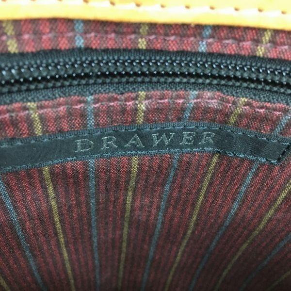 DRAWER Thick Leather Document Briefcase Business Bag Brown(USED)