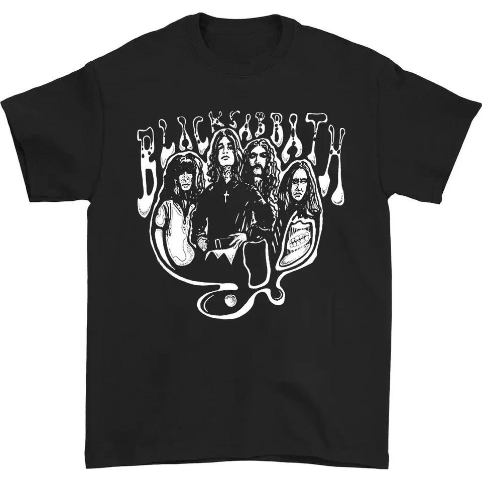 Black Sabbath band poster T-shirt Black short sleeve All sizes.webp Unisex T-Shirt S