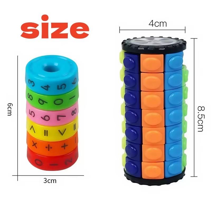 7 Layers 3D Corn Cube Tower Mathematical Wheel Arithmetic Tools Stress Relief Decompression DIY Cylindrical Puzzle Toy