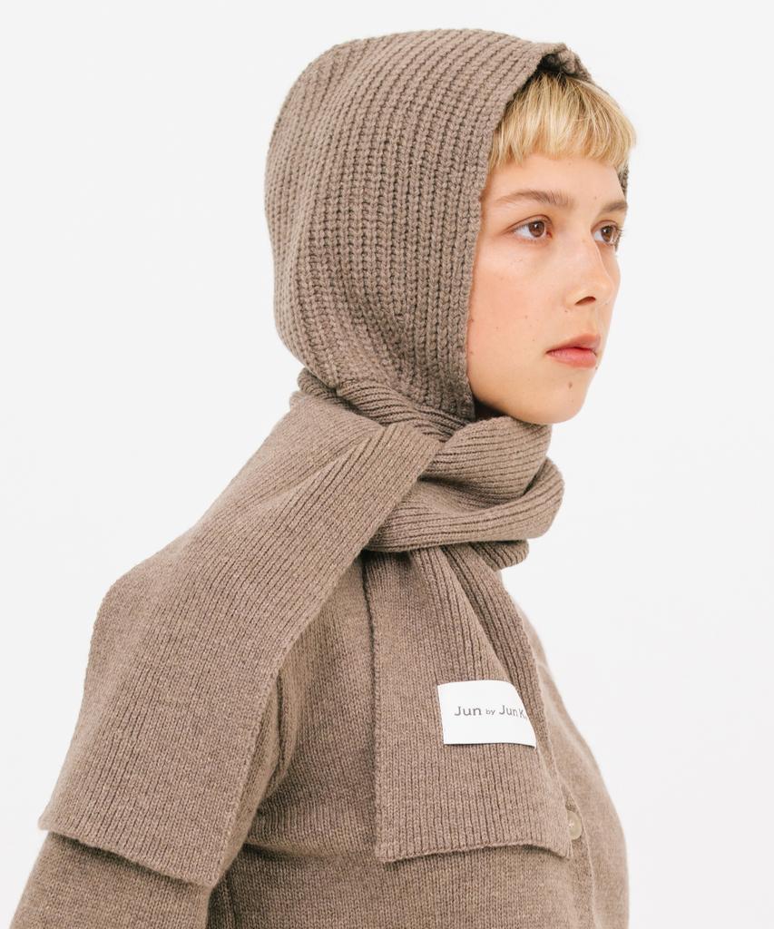 JUN BY JUN K Wool Muffler Balaclava_Mocha