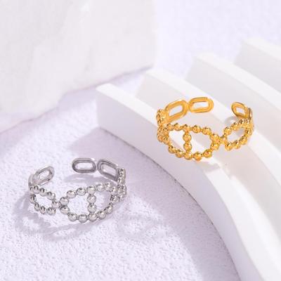 Adjustable Titanium Steel Colorfast Ring - Stylish Ins Style Stainless Steel Niche for Everyday Wear
