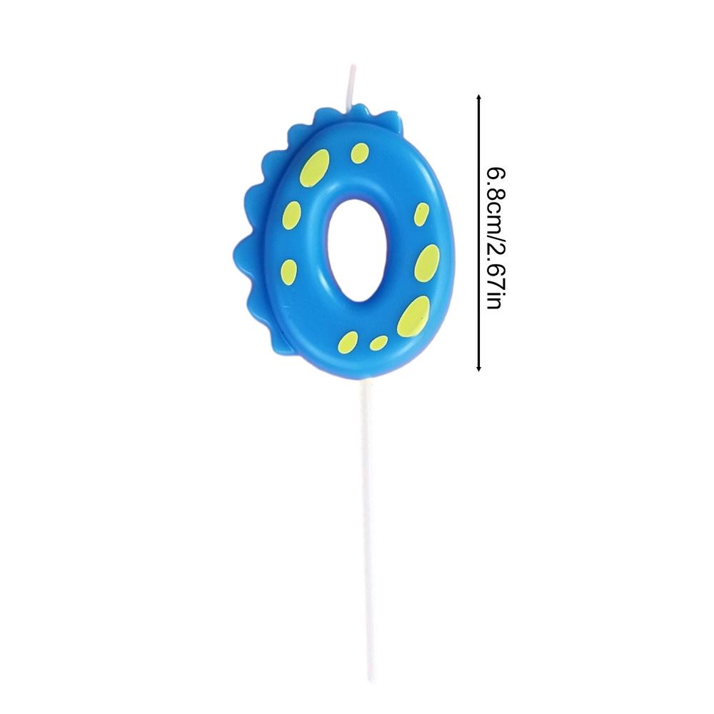 Baby Dinosaur Digital Birthday Candle Smokeless 0-9 Year Old Cute Candy Color Digital Candle Wholesale