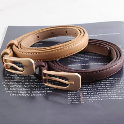  Women'S Belt Minimalist Trendy Thin Belt High End Casual Versatile Needle Button Belt Skirts Jeans Lady Belts