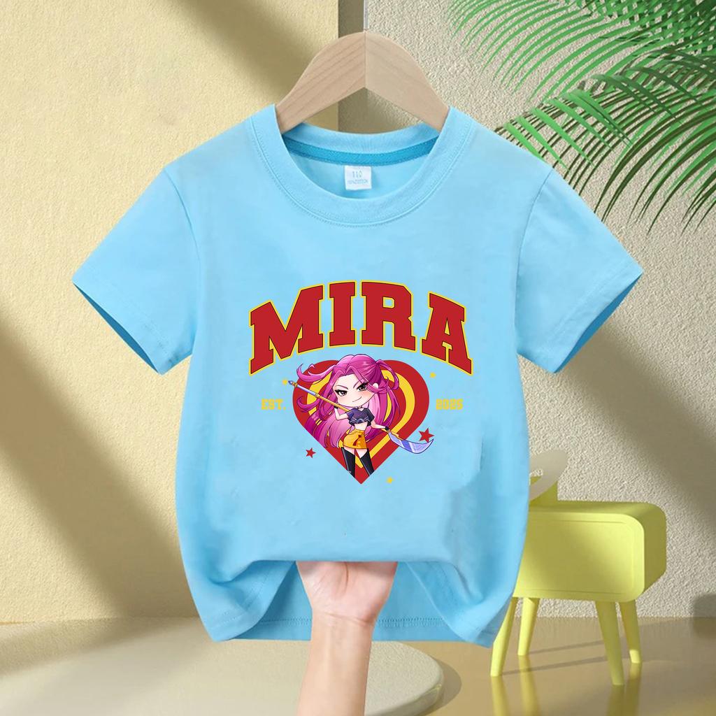 Soft Cotton T-Shirt for Girls, 2026 Movie Design,Children's Clothing,Gifts for K-Pop Demon Hunters Fans, Fashionable Casual Tops