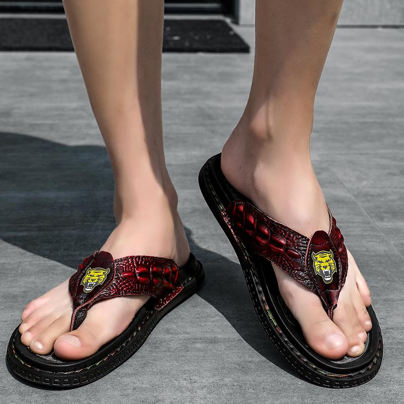 Men  Flip Flops Slippers Gladiator Sandals Outdoor Summer Roman Sandals Open Toe Beach Shoes Plus Size