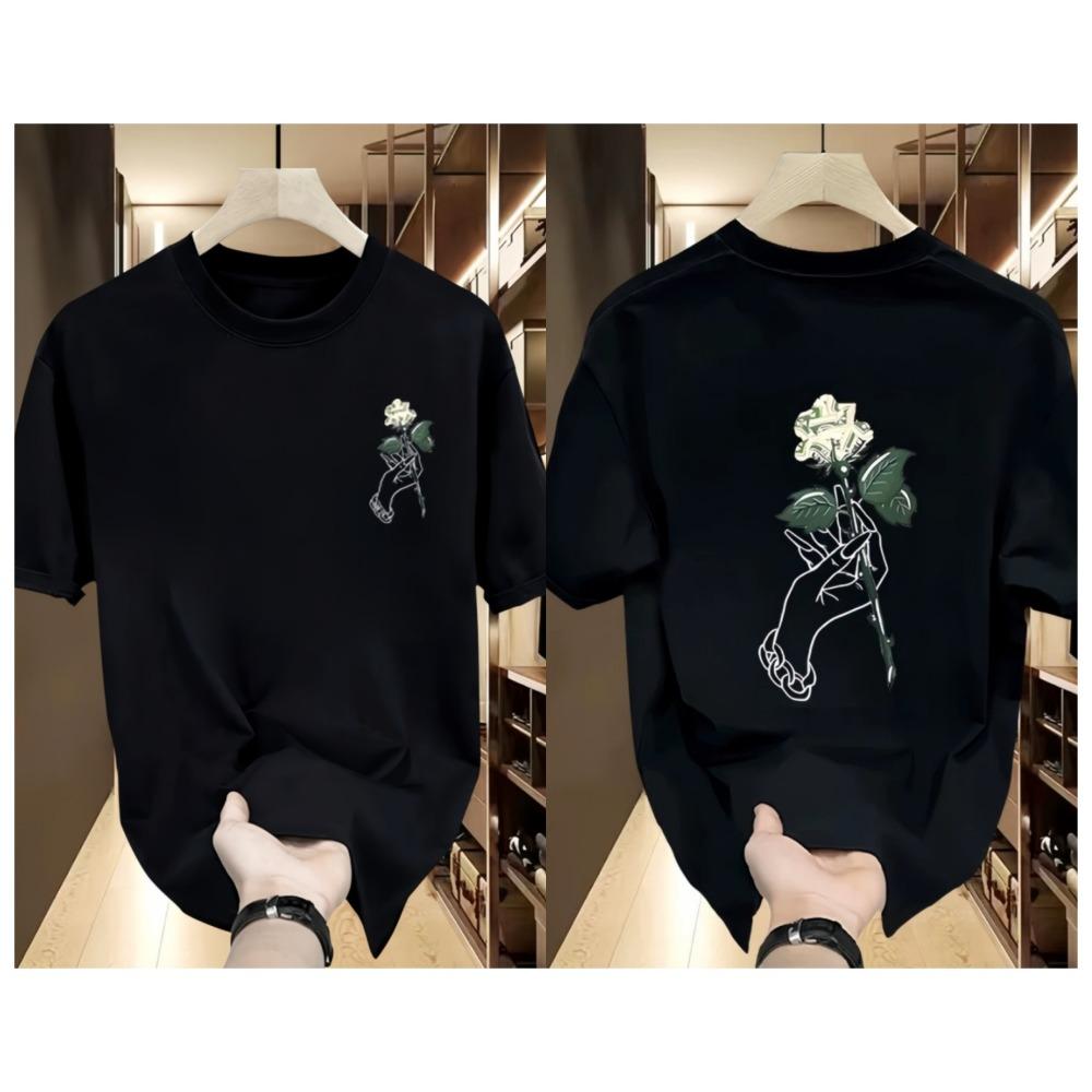 Heavy Cotton Versatile Short-sleeved T-shirt Men's and Women's American Ins Trend Creative Design Print Top T-shirt
