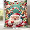 Merry Christmas Tree Santa Claus Fairy Tale Kid Gift Soft Flannel Throw Blanket,Cozy Blanket for Bed,Sofa,Living Room,Home Decor