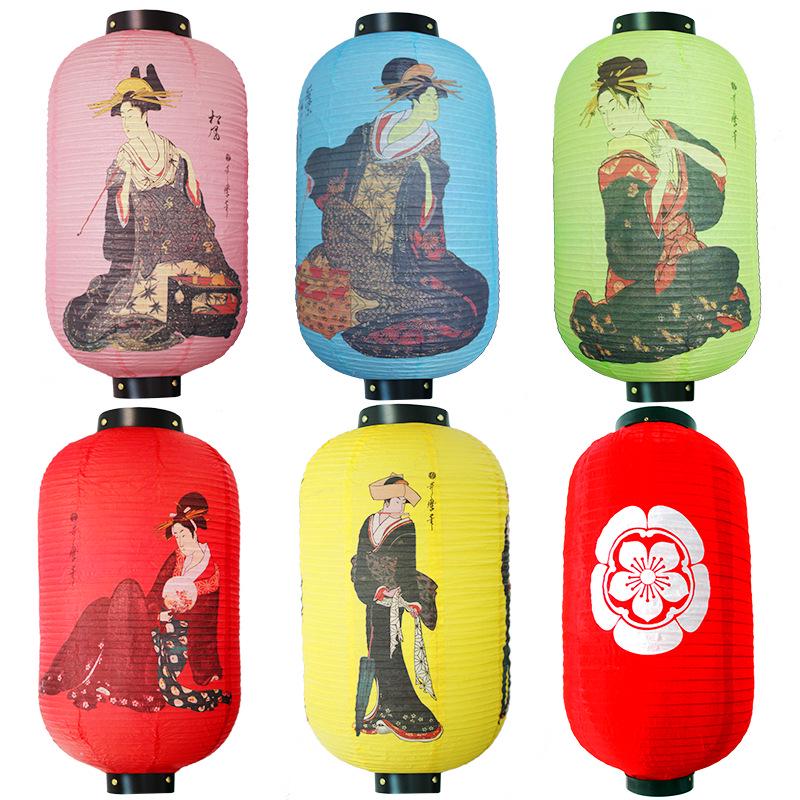 Japanese Plum Blossom Paper Lantern: Mid-Autumn Chochin Style Sushi Restaurant Decor