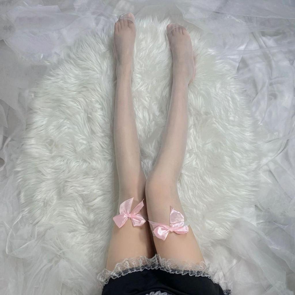 Black Lace Lolita Fishnet Over-the-Knee Stockings