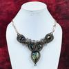 Labradorite Necklace Copper Wire Wrapped Necklace Adjustable Chain Necklace Copper Jewelry Handmade Real Gemstone Necklace Wire Wrap Jewelry