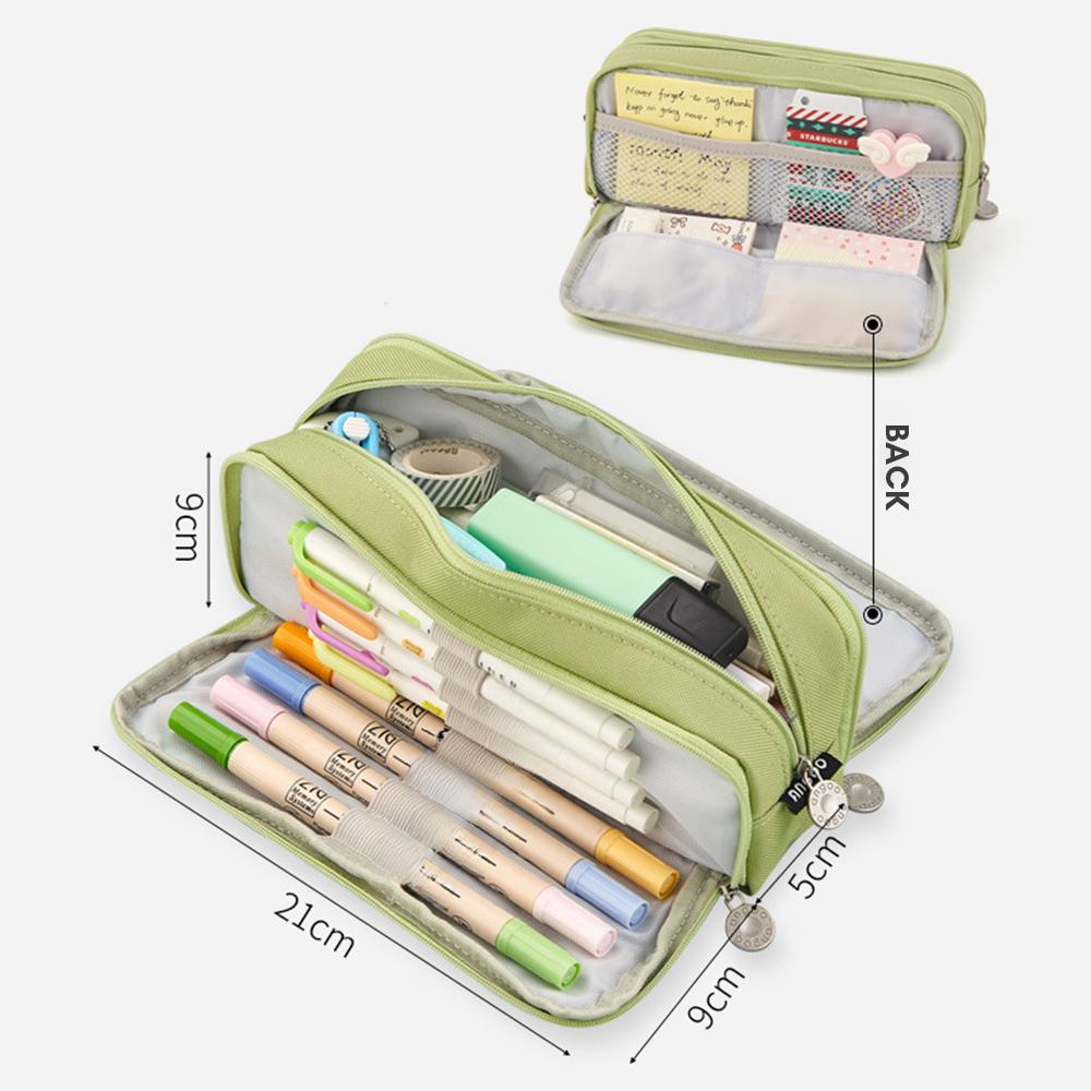 Pencil Case Large Capacity Pencil Pouch Box Stationery Zipper Pocket for School Home Storage Multilayer Pocket Office Organizer Gift for Men Women Kid