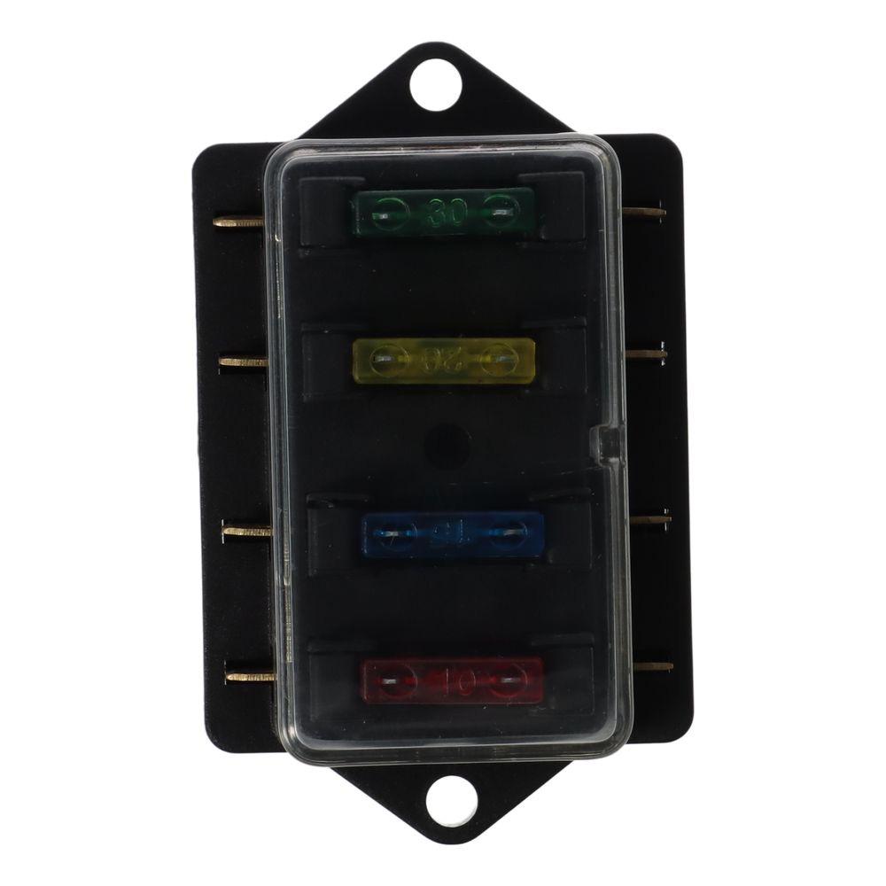 1set Copper Blade Fuse Board Box Black Fuse Block Car Assessories Parts Blade Fuse  For Car