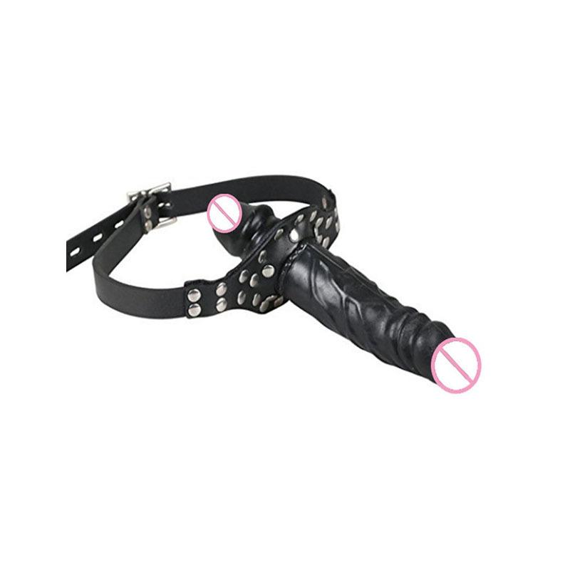 Double Head Penis Mouth Plug Ball Gag Bit Mouth Slave Sex Toy Bondage Adult Toy for Men And Women