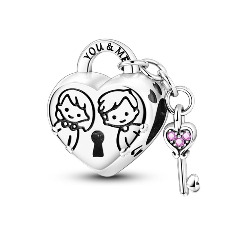 New 925 Silver Color Family Brothers and Sisters Charms Beads Fit Qikaola 925 Bracelets Fine DIY Birthday Jewelry