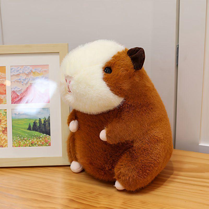 25CM Roztomilá plyšová hračka morče Hnědé holandské morče Kawaii Super měkká zvířecí panenka pro děti k narozeninám, vánoční dárek