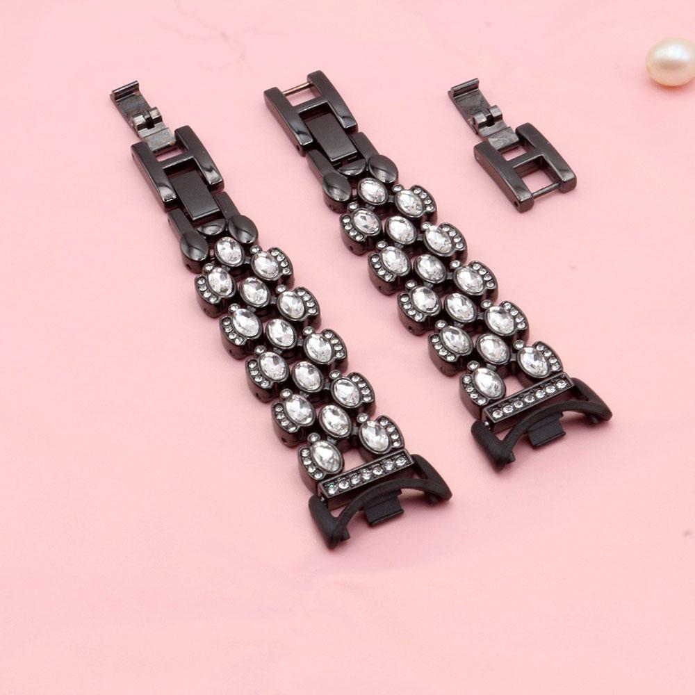 

Gold Watch Band for Mi Band 8/9/10 Bracelet Metal Bling Wristband for Xiaomi Smart Band 10 Strap Replacement Women Accessories чёрный