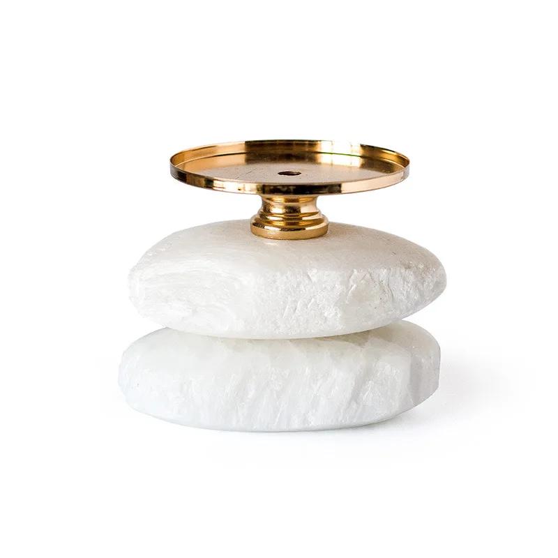 Candlestick Natural Ore Desktop Handicraft Ornaments Handmade Candle Holder Centerpieces Wedding Decorations Home Decoration