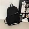 Schoolbag schoolbag female college student ins trendy brand backpack men's sense lightweight travel backpack simple solid color printing