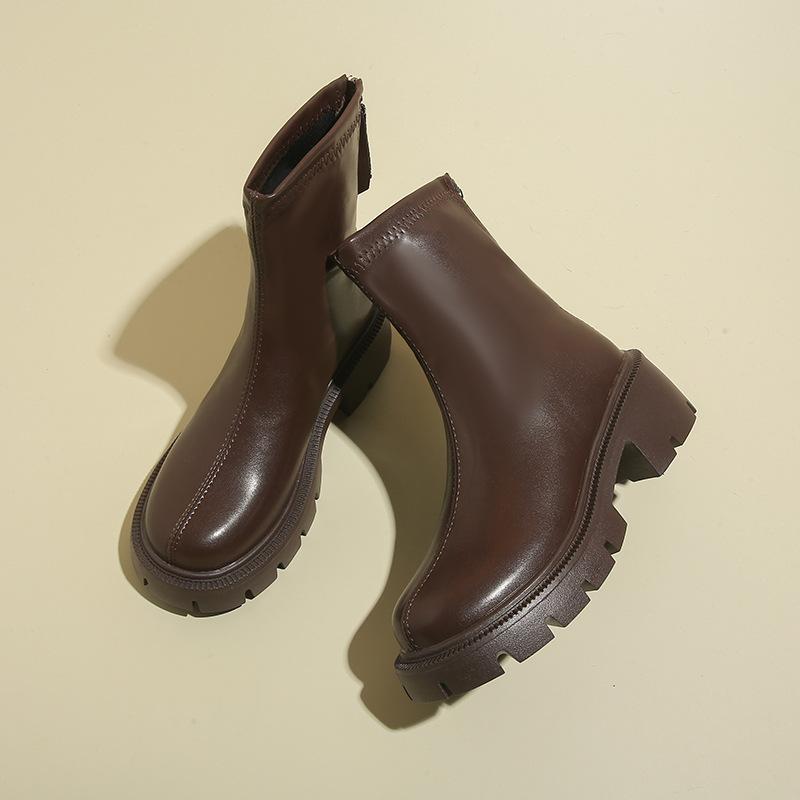 Martin boots women's shoes 2025 new popular women's boots thick-soled thin boots British style small short boots women's spring and autumn single boo