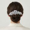 Luxury Zircon Flower Hair Comb Elegant Bridal Hair Accessories Simple Wedding Styling Forest Decorative Headpiece