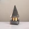 Sleek Conical Geometric Art Crystal Ornament Top Decorations Premium Model Living Room Home Handicraft Decorations