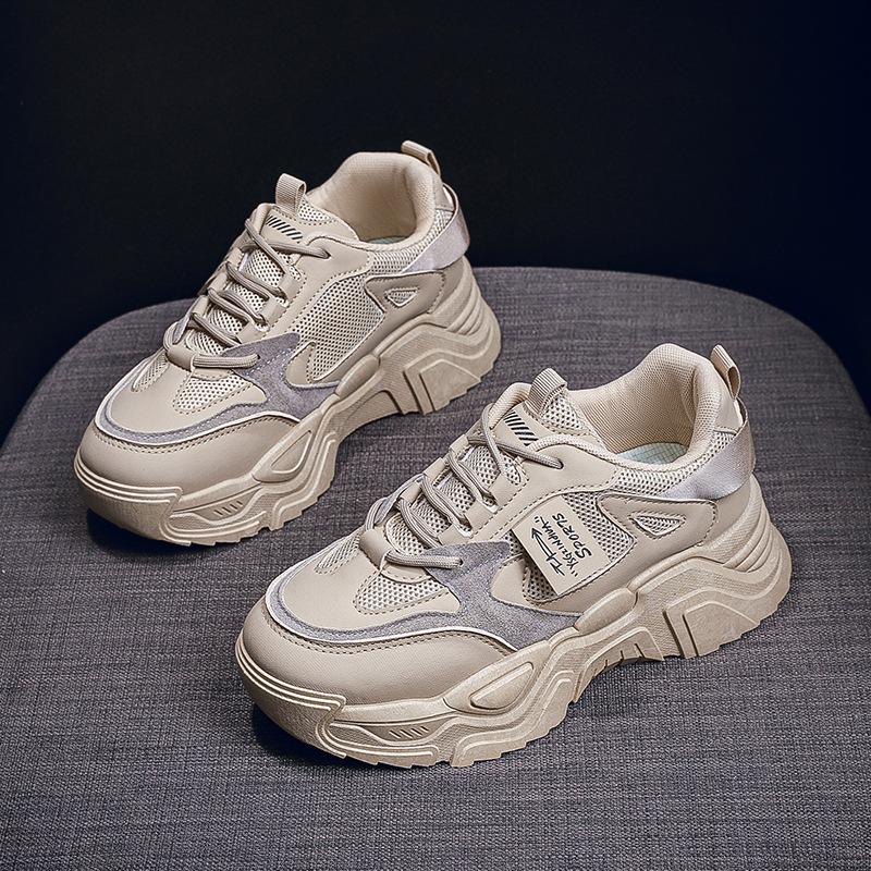 ins Korean version of the new dad shoes for women 2025 spring student versatile sports shoes street shooting casual heightening shoes K819