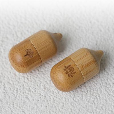 1 ml Bambusrolle Leere Flasche Hautpflegebehälter Antiker Stil Roll-On-Flaschen Kleines Parfüm Ätherisches Öl