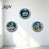 Bathroom Wall Decor for Kids 3Pcs Underwater World Sticker, Ocean Animals Decals, Peel And Stick Vinyl Fantasy Bubble Accents Stickers, 3D