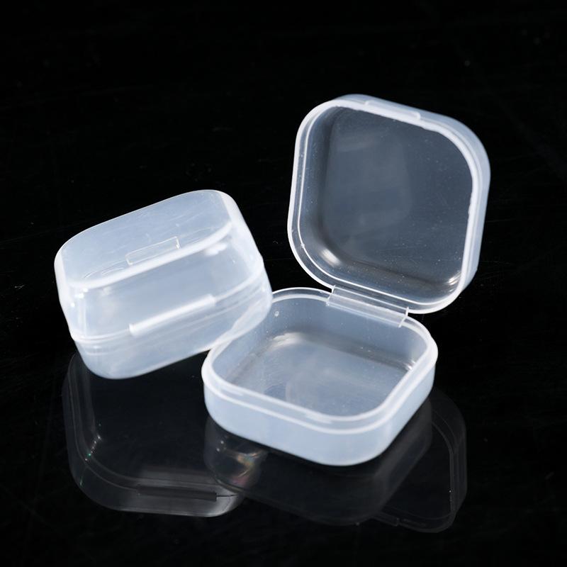 Small Plastic Packaging Box, Earplug Box, New Material Pp Box, Square Mini Dustproof Transparent Small Box.