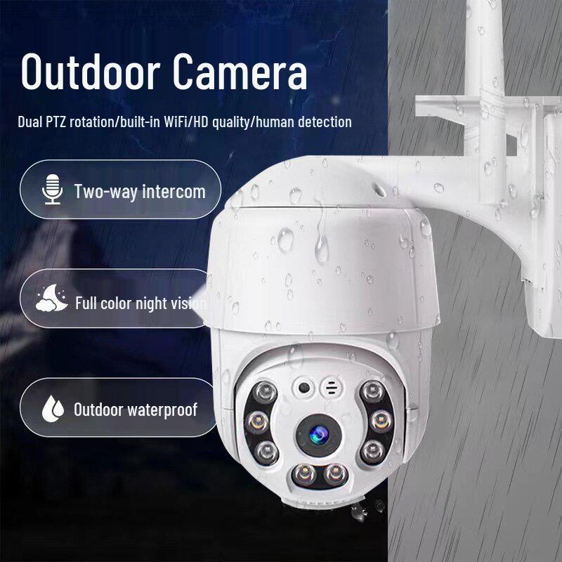 1080P HD Wireless Waterproof PTZ Camera with 360° Panoramic Surveillance and Mobile Remote Control.
