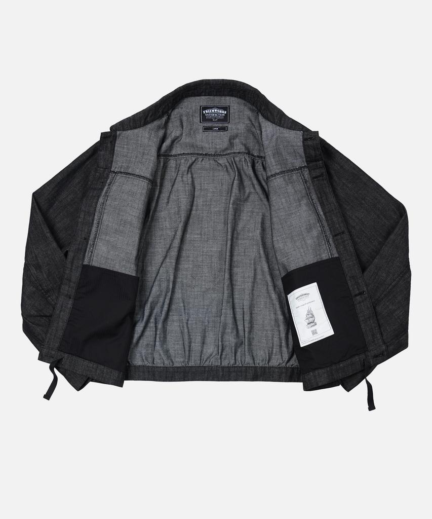Frizmworks Shirring Trucker Jacket _ Black
