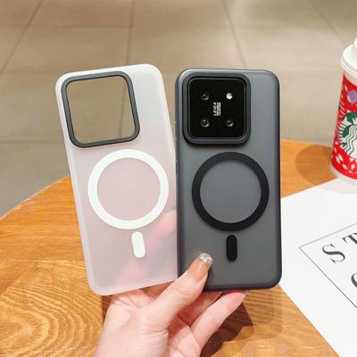 Xiaomi 17Promax & VIVO X300 Semi-transparent Magnetic Phone Case, Frosted Skin-feel, Find X9 Cover.