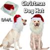 Creative Santa Dog Cat Costume Funny Furry Pet Wig Santa Claus Hat for Dog with White Beard Cute Christmas Dog Hat Pet Accessory