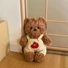 Plush Bear Teddy Toy With Overalls Soft Stuffed Animal Gift For Children