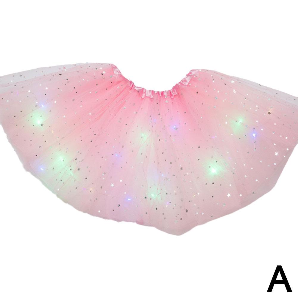 LED svítící světlo Děti Dívky Princezna Tutu Sukně Dětské Oblečení Svatba Párty Tanec Minisukně Kostým Cosplay LED Oblečení